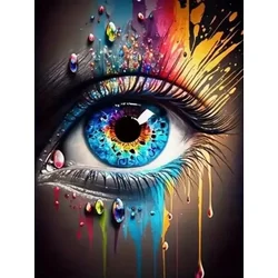Norimpex - Puzzle Diamantova slika: Barvno oko 30x40cm - 1 - 39 kosov