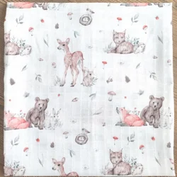 Lillo&Pippo muslin pelena 75x75cm, Zverići
