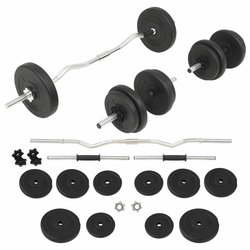 Den Komplet uteži in palic 30 kg