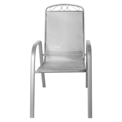 Sunfun Vrtna stolica (D x Š x V: 74 x 55 x 98 cm, Srebrne boje, Mogu se slagati jedni na druge)