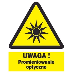 shumee ZOO-37 Opozorilo! Optično sevanje - znak za zdravje in varnost