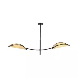 Luster na šipci LOTUS 2xE14/10W/230V crna/bež
