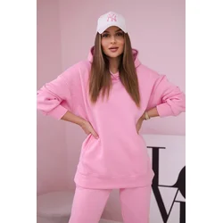 Insulated set with a light pink sweatshirt