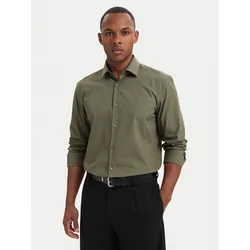 HUGO Srajca Kenno 50289499 Temno zelena Slim Fit