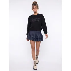 Sinsay - Crewneck dukserica od pamuka s dekorativnom aplikacijom - crno