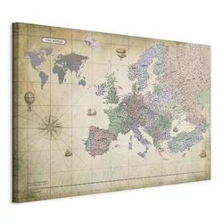 artgeist Slika Na Platnu Map Of Europe