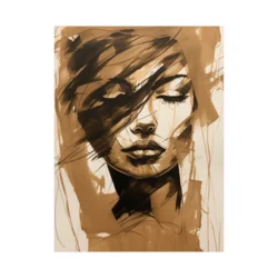Canvas Slika na platnu Dama sa suptilnim pogledom, 60 x 80 cm