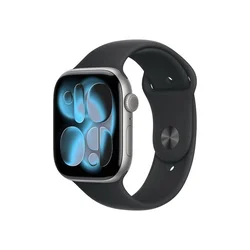 APPLE Watch S11 Cellular 46mm Space Grey Aluminium Case with Black Sport Band - M/L (mfca4rk/a)