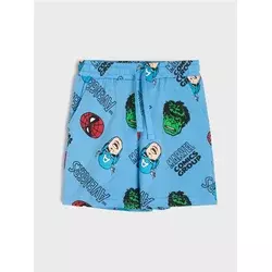 Sinsay - Pamučne kratke pantalone sa printom Marvel - plava