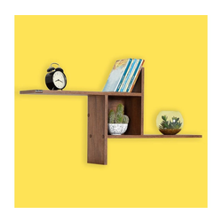 Hanah Home Zidna polica Raf-04-Oo-1, 100x50x18 cm, Orah