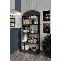 Hanah Home Polica za kafu Time, 34x69x140 cm, Crna