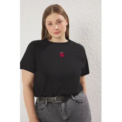 Trendyol Curve Ženska majica Tbbss25Bf00015, Crna