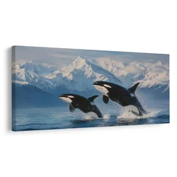 Slika orke v ledeni pokrajini - 120x60