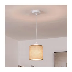 BRILAGI - LED luster na sajli NUBILA 1xE27/60W/230V prečnik 14 cm bela/svetlo braon
