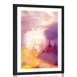 Plakat s paspartujem čarobna zmes barv - 20x30 white