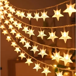 LED Girlanda 6 m (40 LED žarulja) USB – Zvijezde - Bijela KP36355