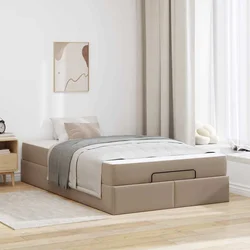 Okvir kreveta s madracem Ostalo 2 pcs Smeđa PVC
