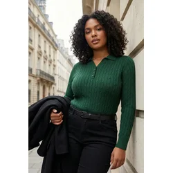 Trendyol Curve Ženska bluza Tbbaw26Af00005, Zelena