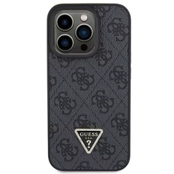 Guess zaščitni ovitek Leather Diamond Triangle Black, Iphone 15 Pro Max