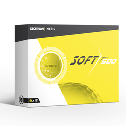 Rumene žogice za golf SOFT 500 (12 kosov)