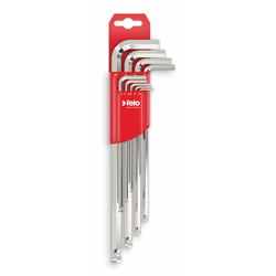 Set dugih L-ključeva sa šestougaonom kuglom Felo HEX 1,5-10,0 mm 36500911 9 kom