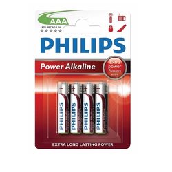 Philips LR03P4B/10 - 4 kom alkalna AAA baterija POWER ALKALINE 1,5V 1150mAh