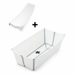 Stokke kad Flexi bath X-large Bundle z oporo za novorojenčka white