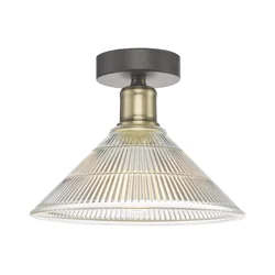 Där Lighting BOY0175 - Plafonsko svetlo BOYD 1xE27/60W/230V prečnik 25 cm mesing/prozirno staklo