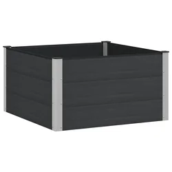 Povišena vrtna gredica Crna 100 x 100 x 54 cm
