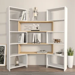 Hanah Home Polica 163x150x22cm Belo-Hrast