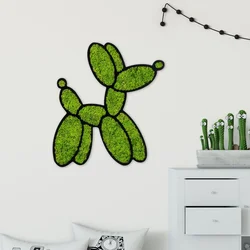 Wallity Zidna dekoracija Moss - Balloon Dog, 43 x 44 cm, Zelena