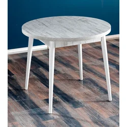 Hanah Home Trpezarijski sto Stil Antik, 90 cm, Beli