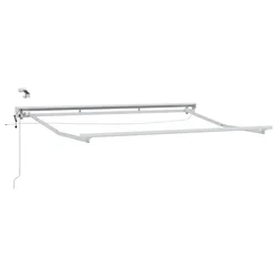 Okvir električne tende s LED-ovima Bijeli 3 x 2,5 m Aluminij