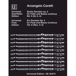 CORELLI:SIX SONATAS OP.5 VOL.2(3-4) FOR FLUTE