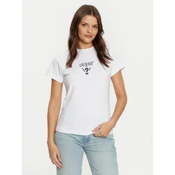 Guess Majica V4YI21 KCDH1 Bela Slim Fit