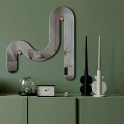 Wallity Ogledalo Ozgl509, 51x56 cm, Sivo