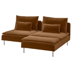 SÖDERHAMN Sofa dvosed s lenjivcem, Alhamn tamna žutosmeđa