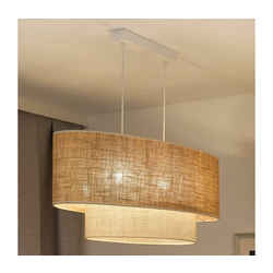 Duolla - Luster na sajli DOUBLE OVAL YUTE 2xE27/15W/230V braon/krem