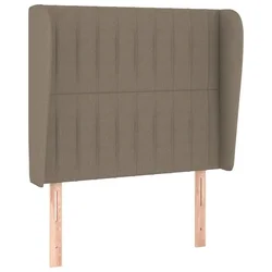 Uzglavlje s ušima smeđesivo 93x23x118/128 cm od tkanine
