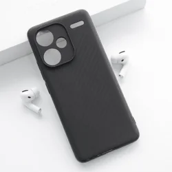 Maska za telefon Carbon fiber za Xiaomi Redmi Note 13 Pro Plus 5G, Crna