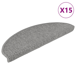 Samoljepljivi otirači za stepenice 15 kom 65x21x4 cm srebrni