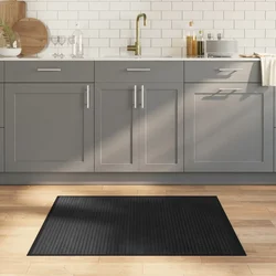 Pravokutni tepih crni 80x100 cm bambus