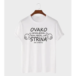 MAFIMI Ženska majica Ovako izgleda najbolja strina, Bela