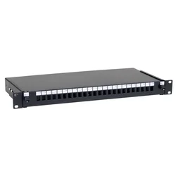Safewell Patch panel 24 Simplex SC sa kasetom, bez modula, crni