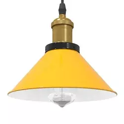 Visilica podesiva po visini E27 sjajno žuta O 22 cm metal