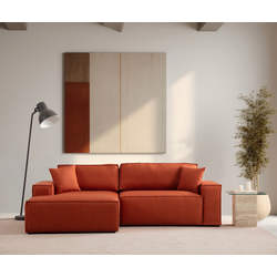 Atelier del Sofa Ugaona garnitura Pirlo 145x43x206cm Narandžasta