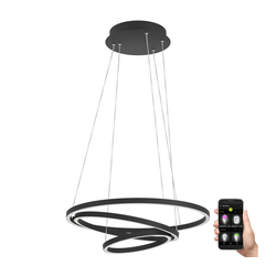 Eglo 900479 - LED prigušiva luster na sajli LOBINERO-Z LED/43,2W/230V crna