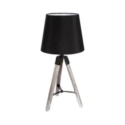 Atmosphera - Stona lampa RUNO 1xE27/25W/230V drvo/crna