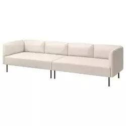 LILLEHEM Modularna sofa 4-sed, Vissle/bež metal