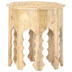 Stranska mizica O 48 cm trden mangov les